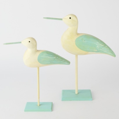 A Pair of Hand-Painted Coastal Birds