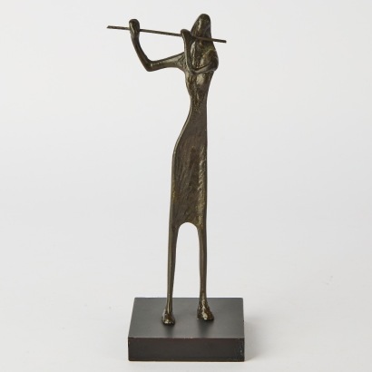 A Brass Flute Player
