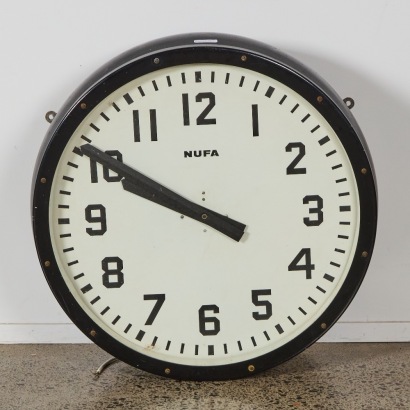 A Vintage Dutch Nufa Railway Station Clock