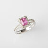 18ct White Gold Pink Tourmaline and Diamond Ring