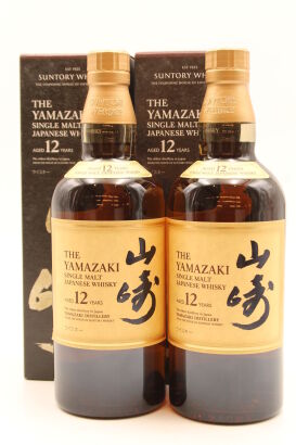 (2) Yamazaki 12 Year Old Single Malt Japanese Whisky, 43% ABV, 700ml (GB)
