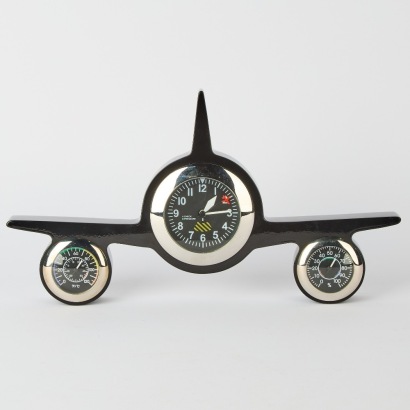 An Aviation Themed Clock and Barometer