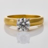 18ct Yellow Gold / Platinum, 0.93ct Diamond Solitaire Ring, GIA certified