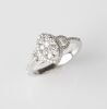 18ct White Gold Navette Diamond Cluster Ring