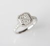18ct White Gold Square Diamond Ring