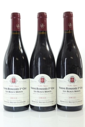 (3) 2012 Domaine Bruno Clavelier Les Beaux Monts Vieilles Vignes, Vosne-Romanee Premier Cru [JR17]