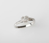 18ct White Gold Diamond Heart Ring