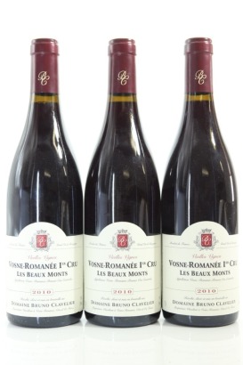 (3) 2010 Domaine Bruno Clavelier Les Beaux Monts Vieilles Vignes, Vosne-Romanee Premier Cru