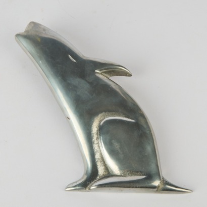 A Vintage Dog Howling at the Moon Wall Sculpture, 1993