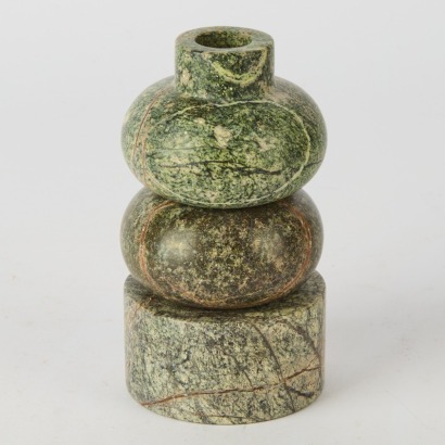 A Set of Carved Stone Tom Dixon Candleholders