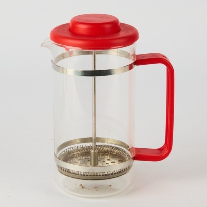 A Red Bodum Coffee Press