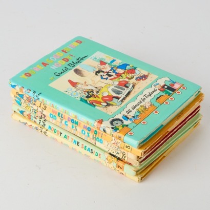A Set of Six Vintage Noddy Book Set by Enid Blyton