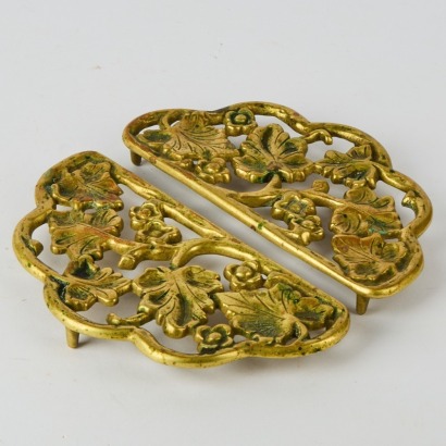 A Pair of Vintage Harvin Brass Trivets, USA