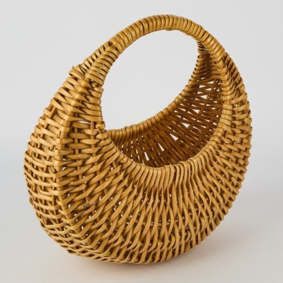 A Hand-Woven Rattan Bag, 1970's