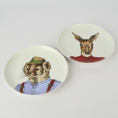 A Pair of Rachel Kozlowski and West Elm Plates