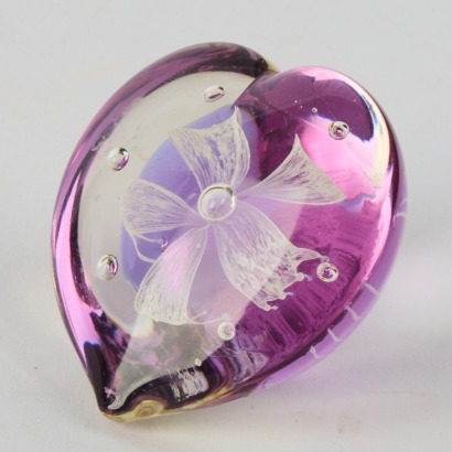 A Handblown Glass Flower Paperweight