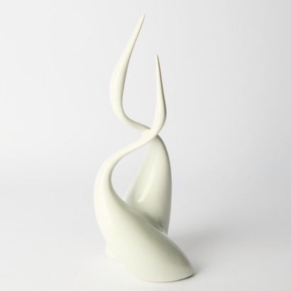 A Royal Dux Porcelain Heron by Jaroslav Je_ek, 1958