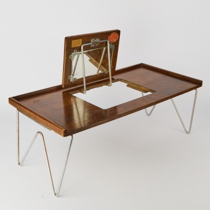 A Mid Century Hospital Tray with Folding Mirror