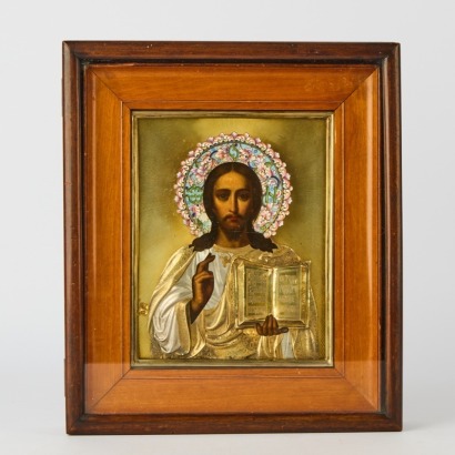 An Erik August Kollin Russian Icon for Faberge