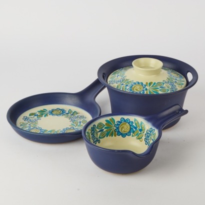 A Set of Norwegian Figgjo Flint Ceramic Cookware