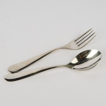 An Alessi Nuovo Milano Salad Servers