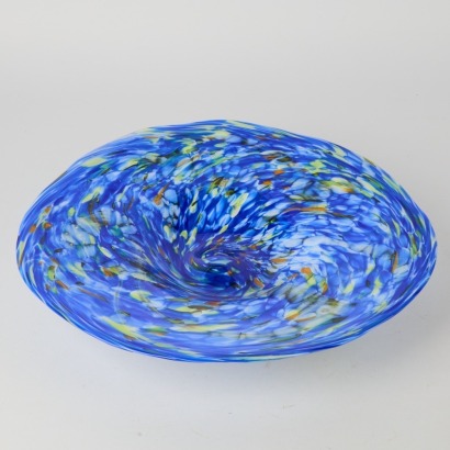 A Vibrant Studio Art Glass Bowl