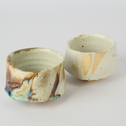 A Pair of Studio Pottery Chawan by Grancy Fu