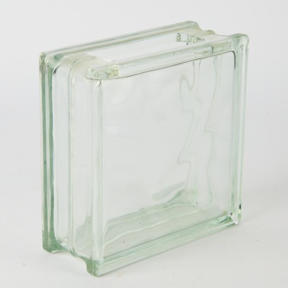 A Vintage Square Glass Brick Vase