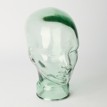 A Vintage Glass Mannequin Head
