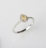18ct White Gold Pear Shape Yellow Diamond Ring