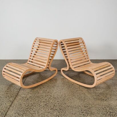 A Pair of Ruth Chairs by David Trubridge
