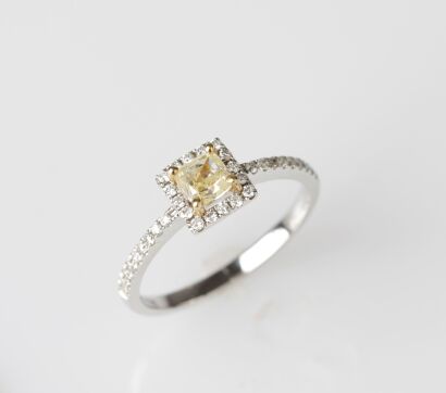 18ct White Gold Diamond Halo Ring