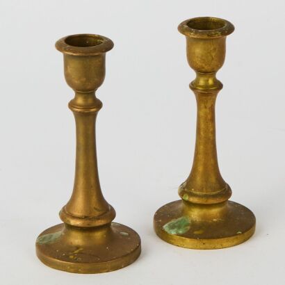 A Pair of Vintage Brass Candlesticks