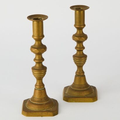 A Pair of Vintage Brass Candlesticks