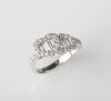 18ct White Gold Two Hearts Diamond Ring