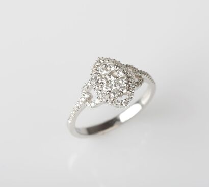 18ct Navette Diamond Cluster Ring