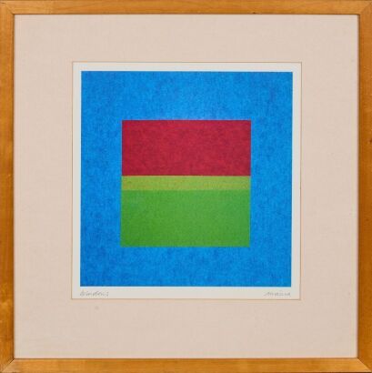 A Collectable Lithograph Titled 'Windows' by Amaina (Jacqui Hearn) for IKEA c.1990s