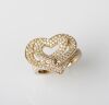 9ct Double Heart Diamond Ring