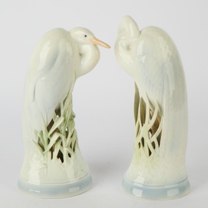 A Pair of Royal Copenhagen Herons