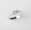 18ct White Gold Past Present and Future Diamond Ring