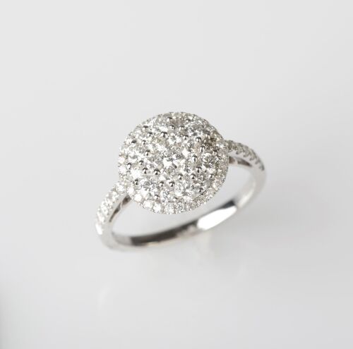 18ct White Gold Round Diamond Ring