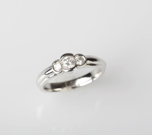 18ct White Gold Three Stone Diamond Ring
