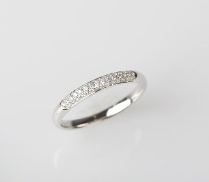 18ct White Gold Diamond Band