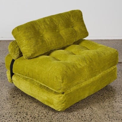 A Lime Green Occasional Chair/Folding Daybed