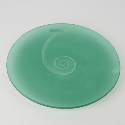 A Darryl Fagence Art Glass Koru Bowl