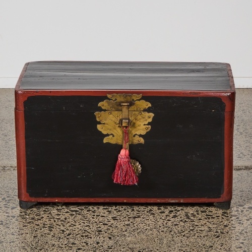 A Lacquered Korean Wedding Chest