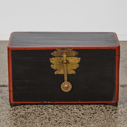 A Lacquered Korean Wedding Chest