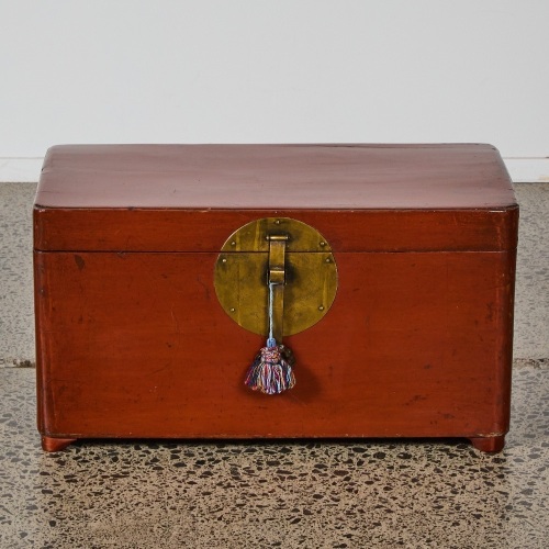 A Lacquered Korean Wedding Chest