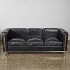 A Le Corbusier LC2 Style Three Seater Sofa - 2