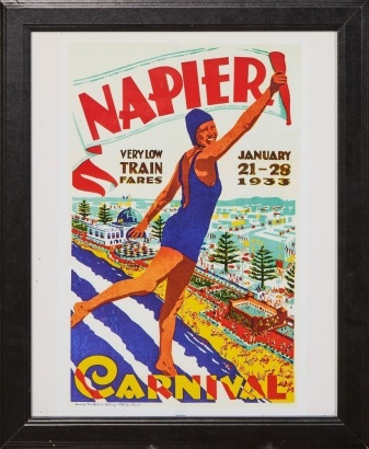A Napier Carnival Vintage Tourism Travel Poster